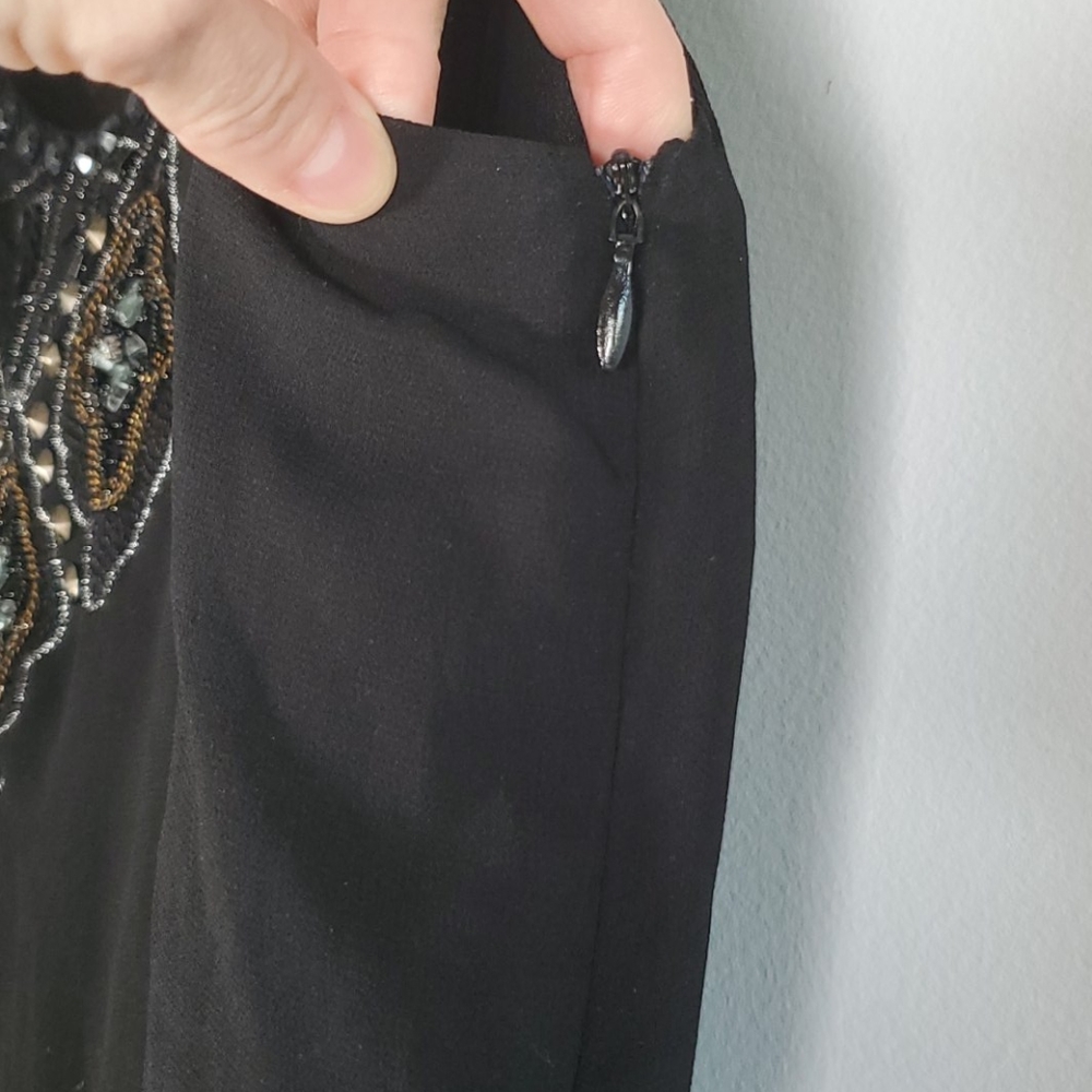 Forever 21 Beaded Ruffle Layer Flapper Style Mini Dress - Picture 4 of 10